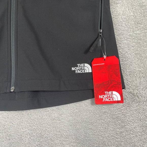 The North Face Castle Rock Soft Shell Vest Womens Medium Black Zip Embroidered - Picture 5 of 12